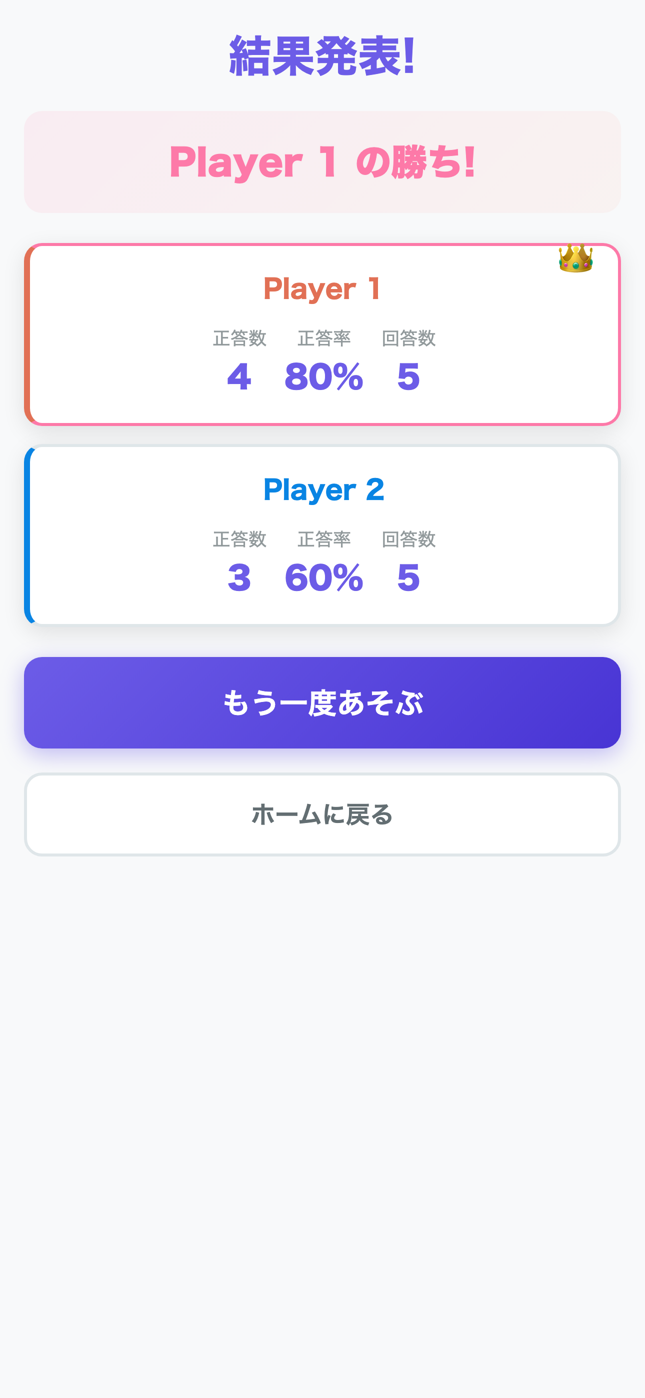 Battle result
